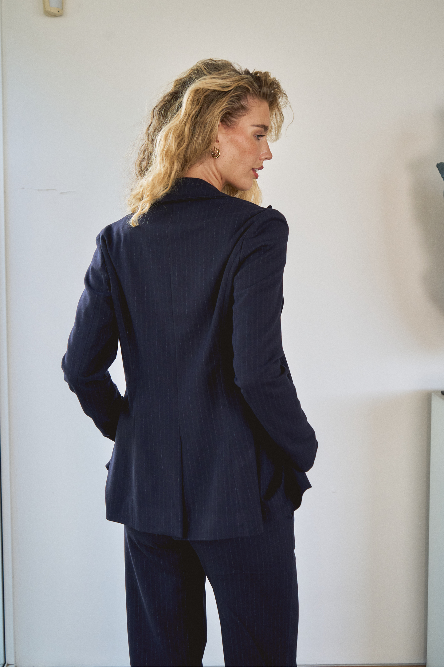 Navy Pinstripe Suit