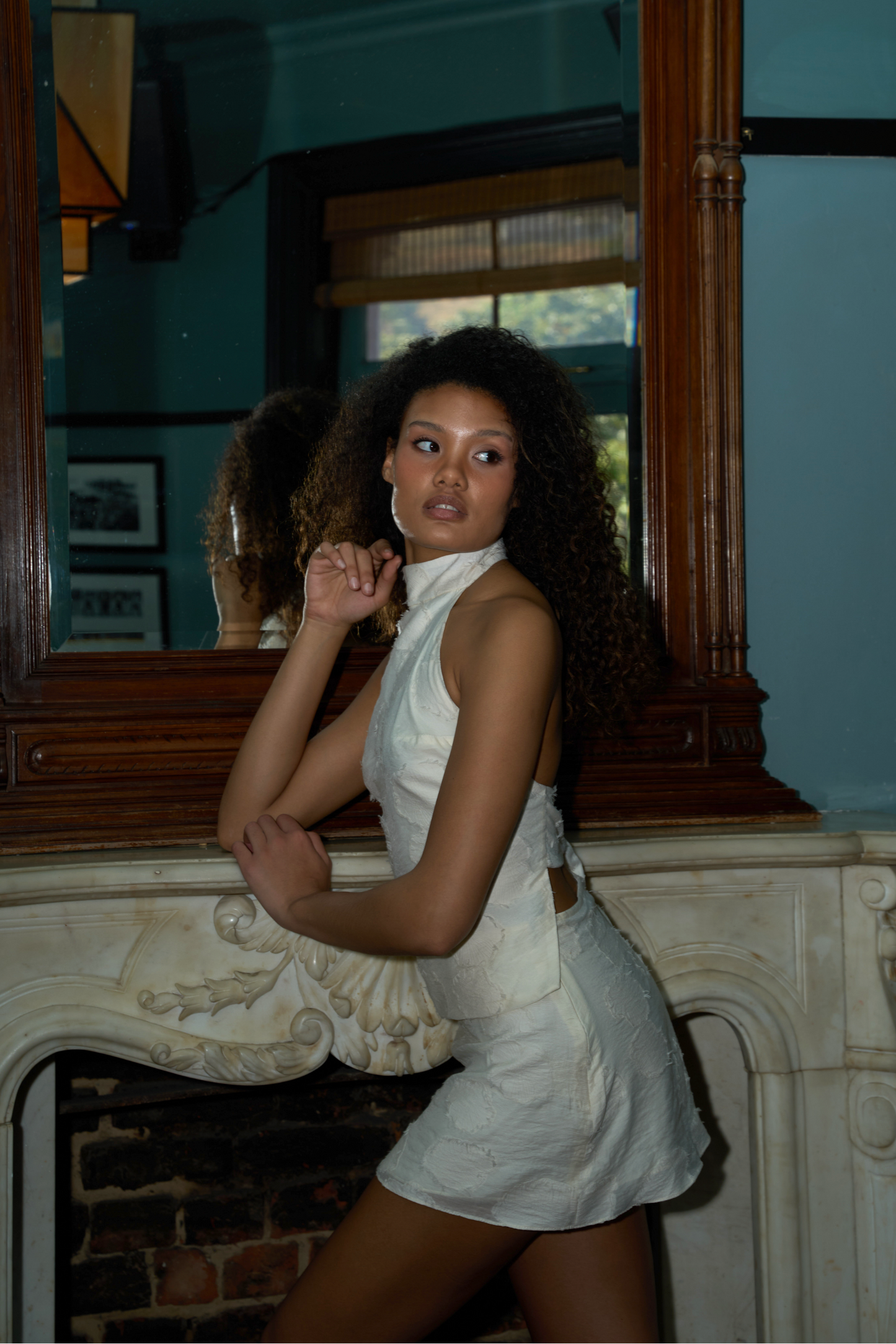 Azalea Mini Skirt | Ecru