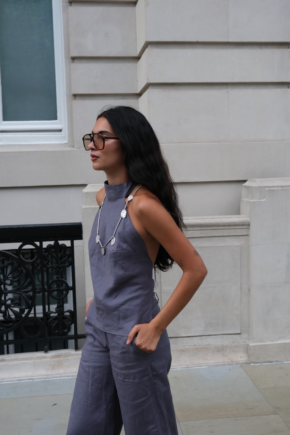 Linen Halter Top - Haze