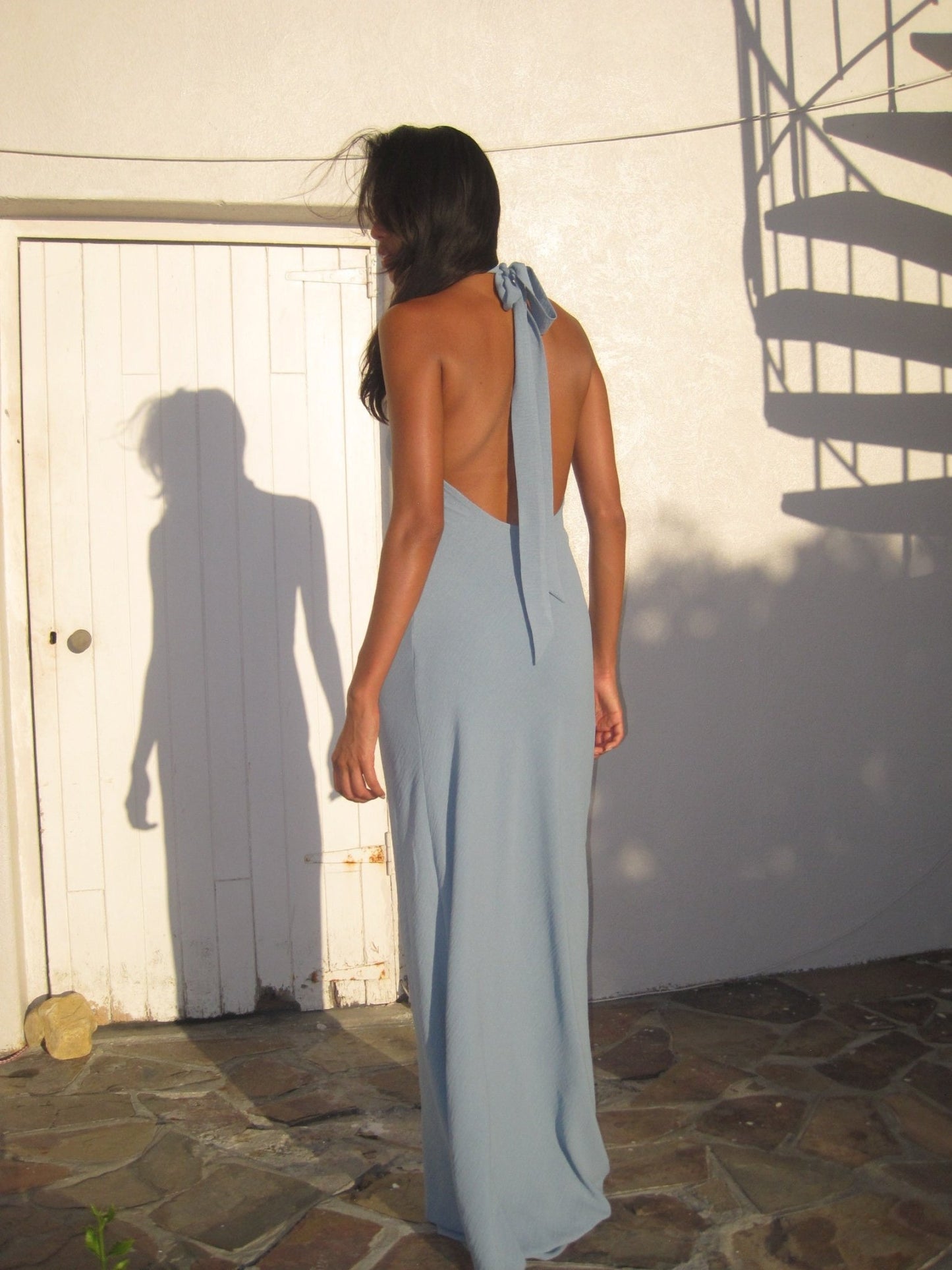 Athena Dress in Sky Blue - Alchemy London