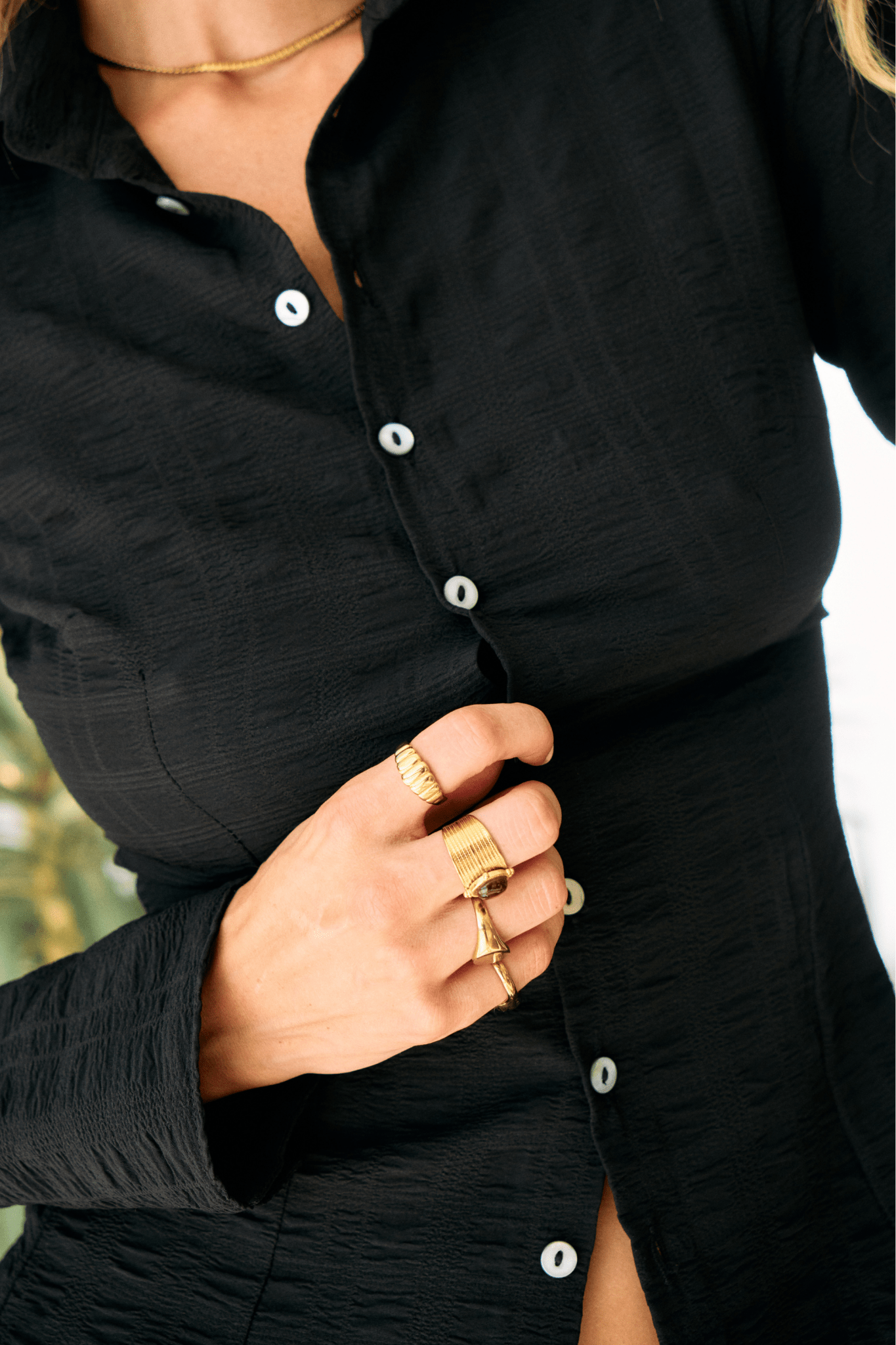 Kaia Shirt - Ebony - Alchemy London