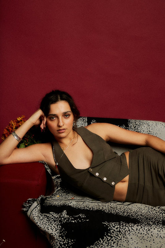 Olive Cupro Suit - Alchemy London