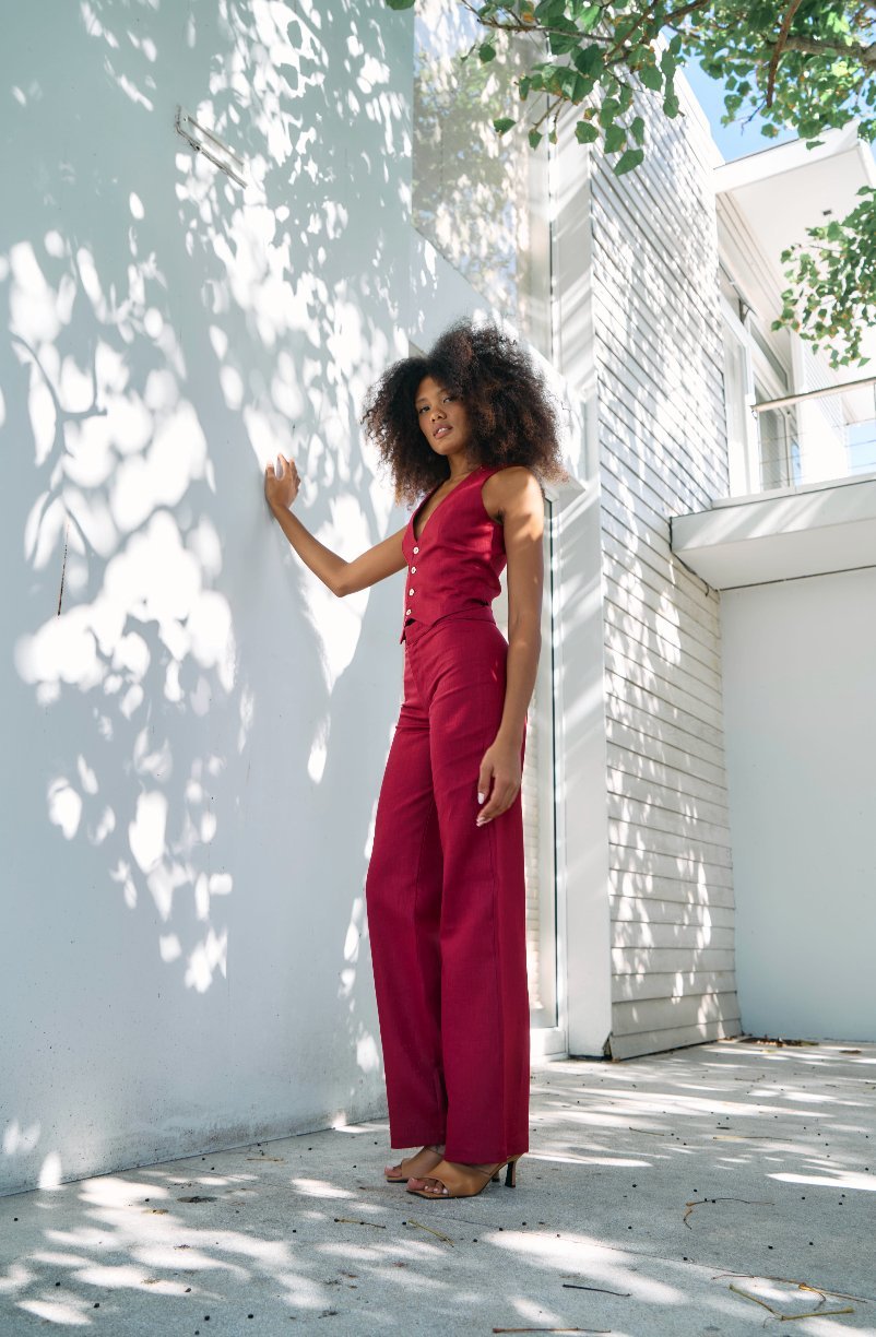 Rasberry Linen Suit 02 - Alchemy London
