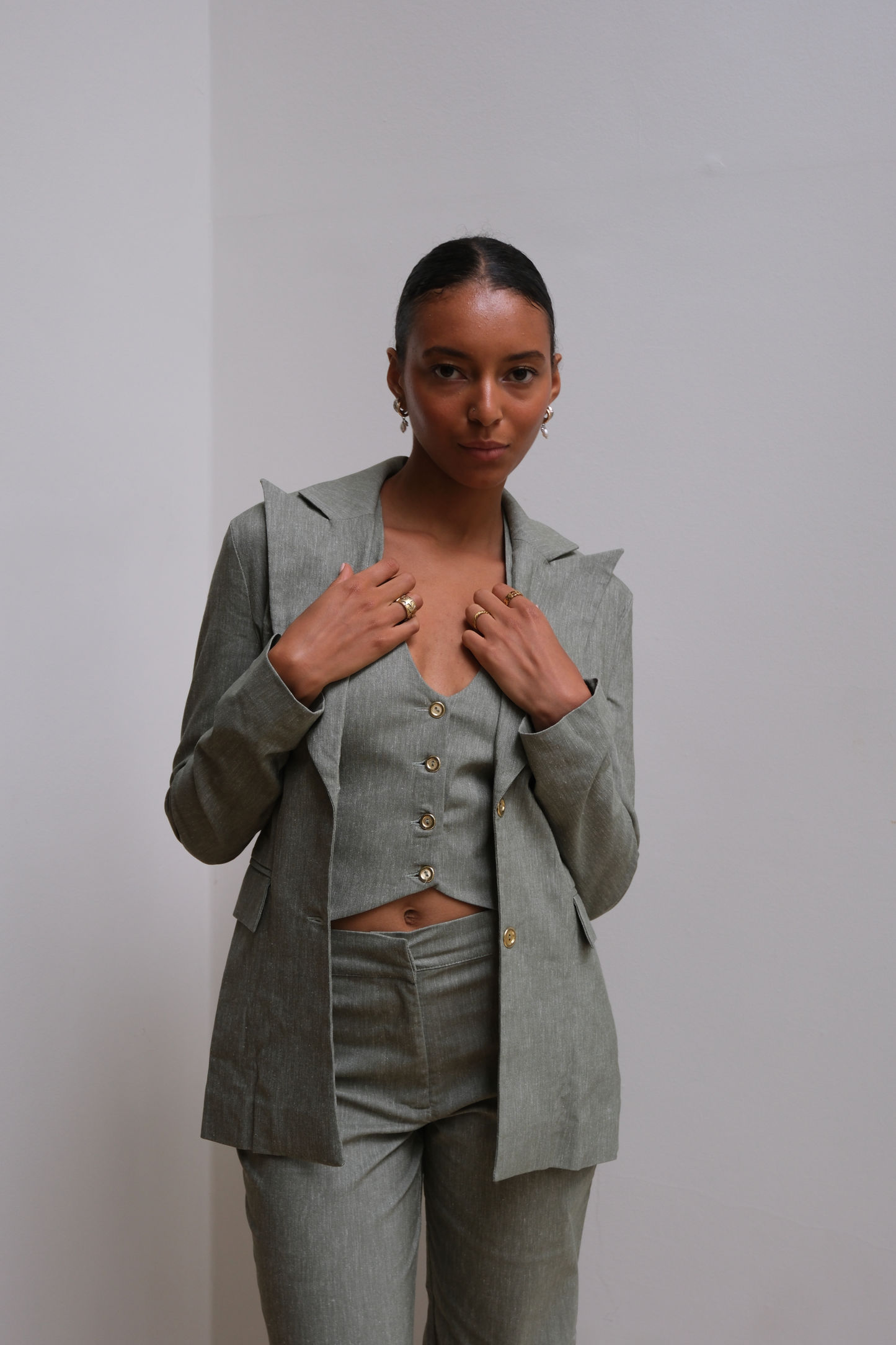 Sage Linen Suit