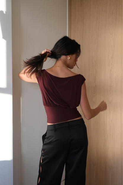 The Rhea Top | Mahogany
