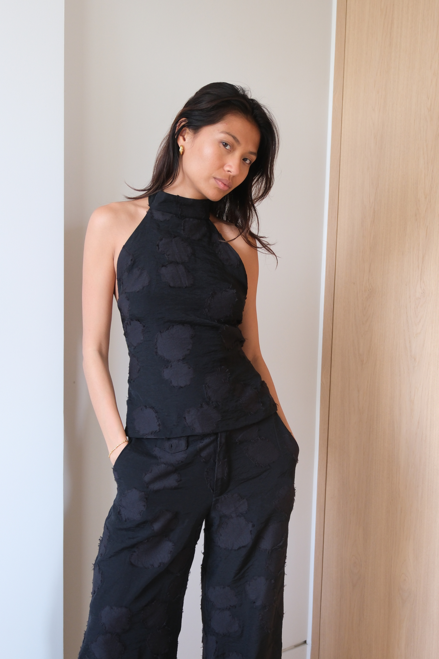 Azalea Halter Top | Ebony