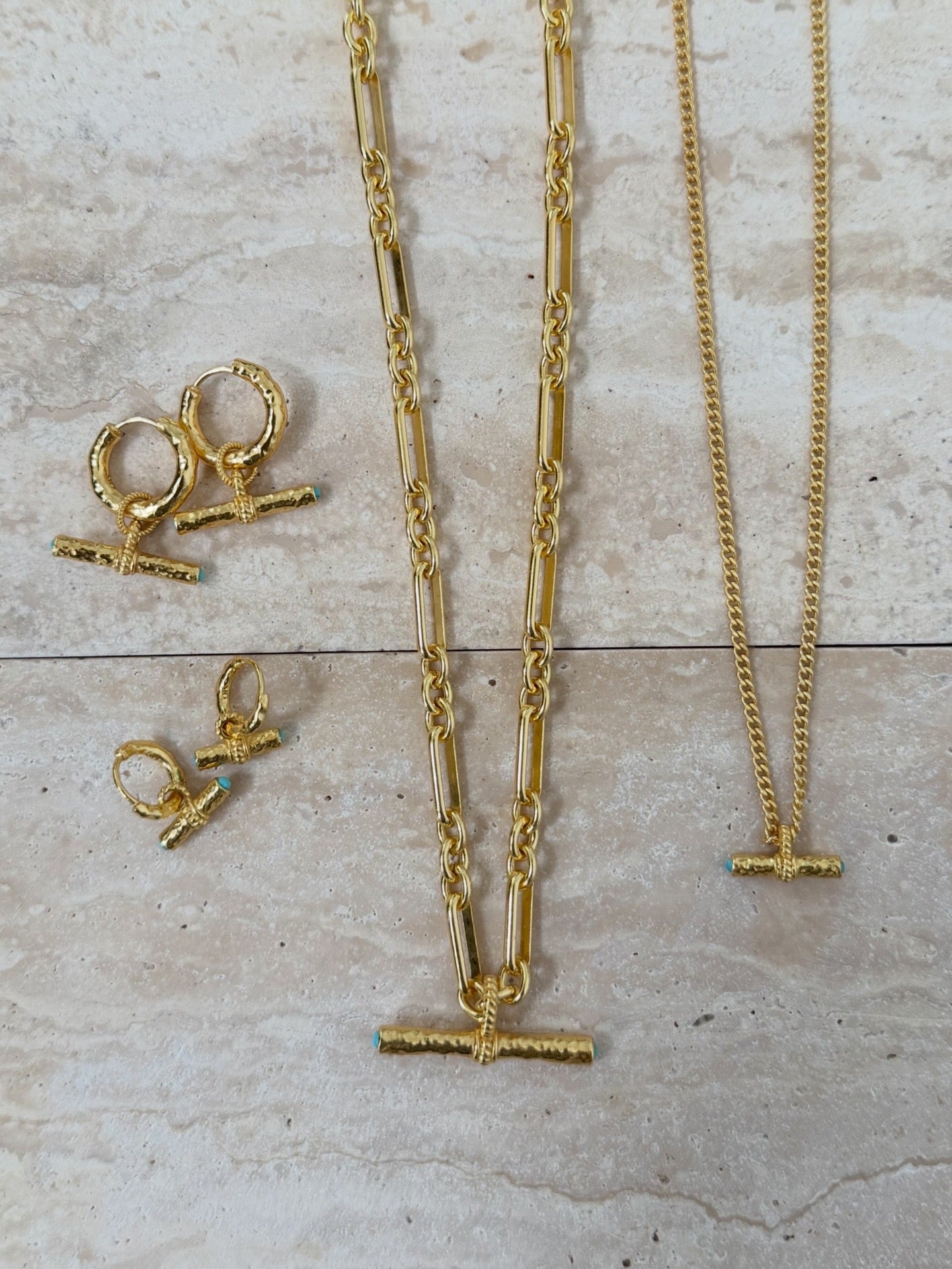 T-Bar Mini Necklace | Turquoise