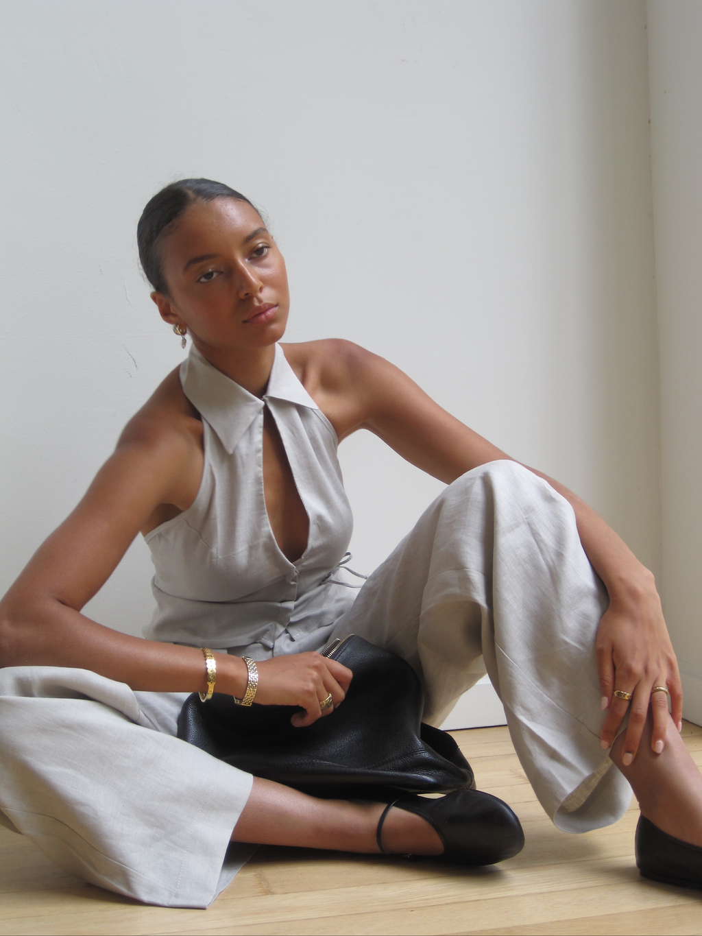 Keyhole Top | Stone Linen