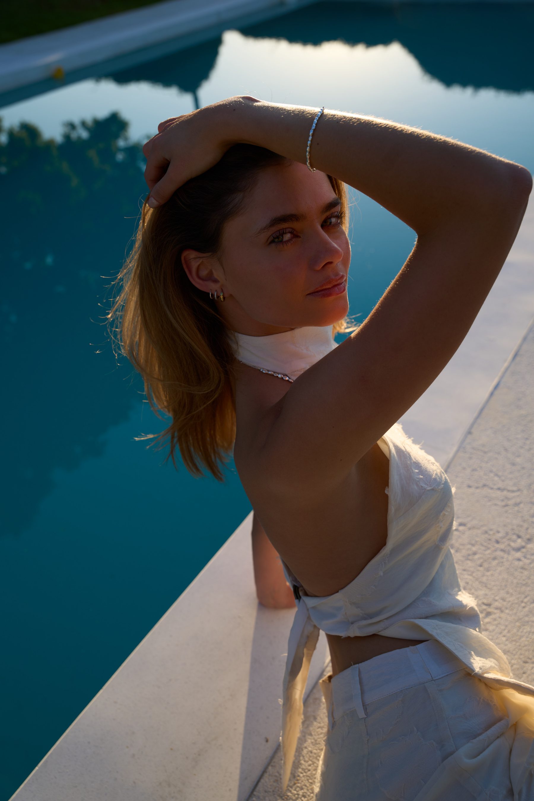 Azalea Halter Top | Ecru