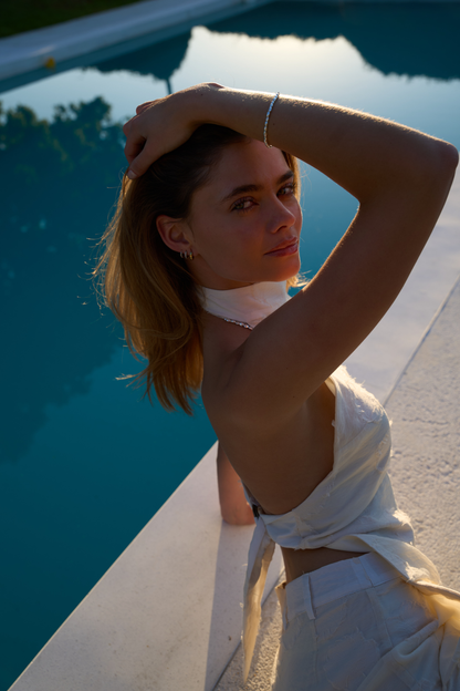 Azalea Halter Top | Ecru