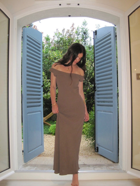 Rita Dress in Mocha