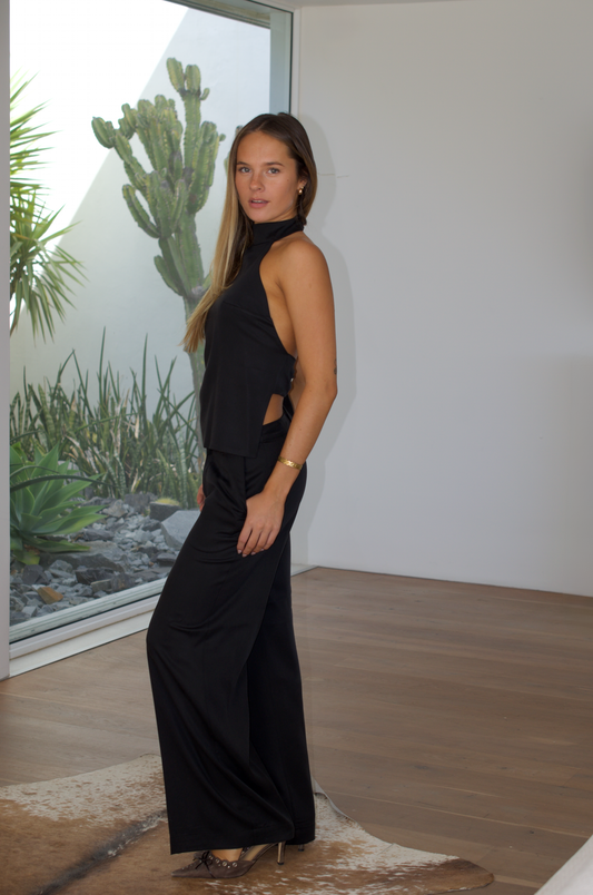 Gea Trousers | Black Twill