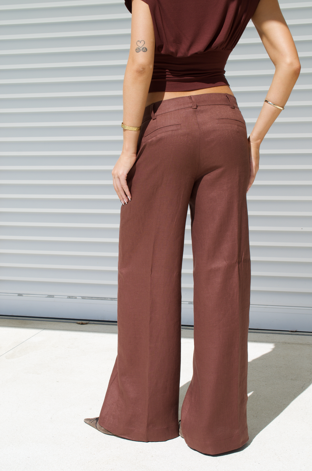 Gea Trousers | Chocolate Linen