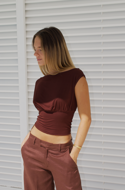 The Rhea Top | Chocolate