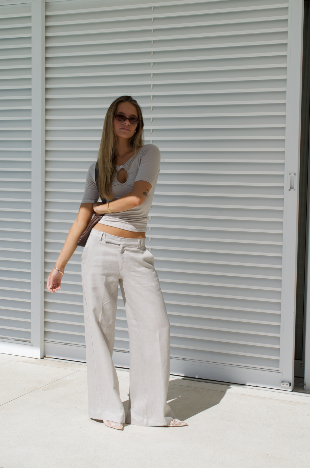 Gea Trousers | Stone Linen