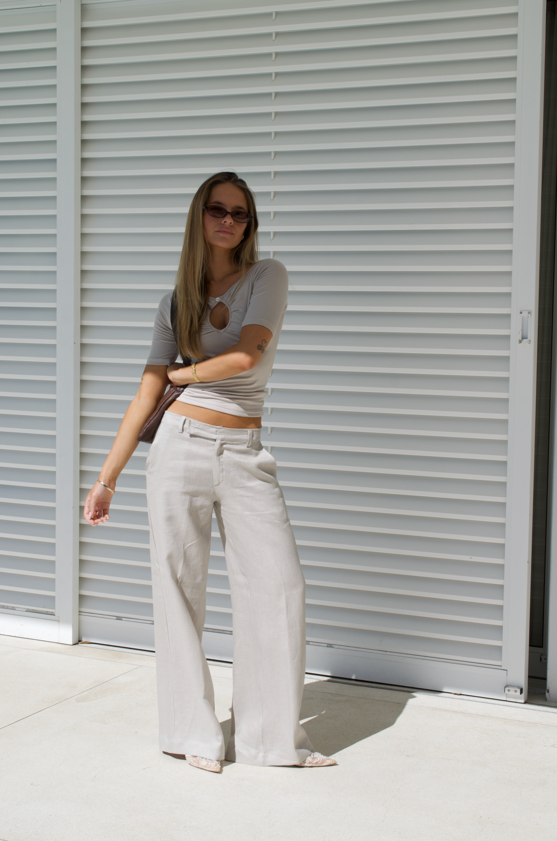 Gea Trousers | Stone Linen