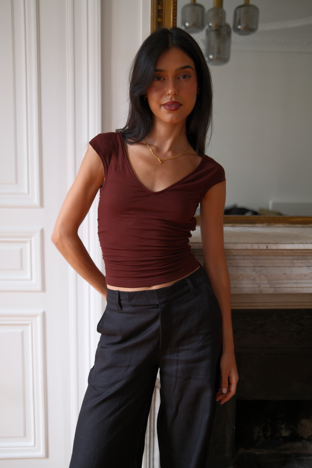 Ava Top | Brown