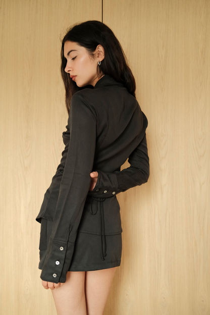 Skort | Black Twill