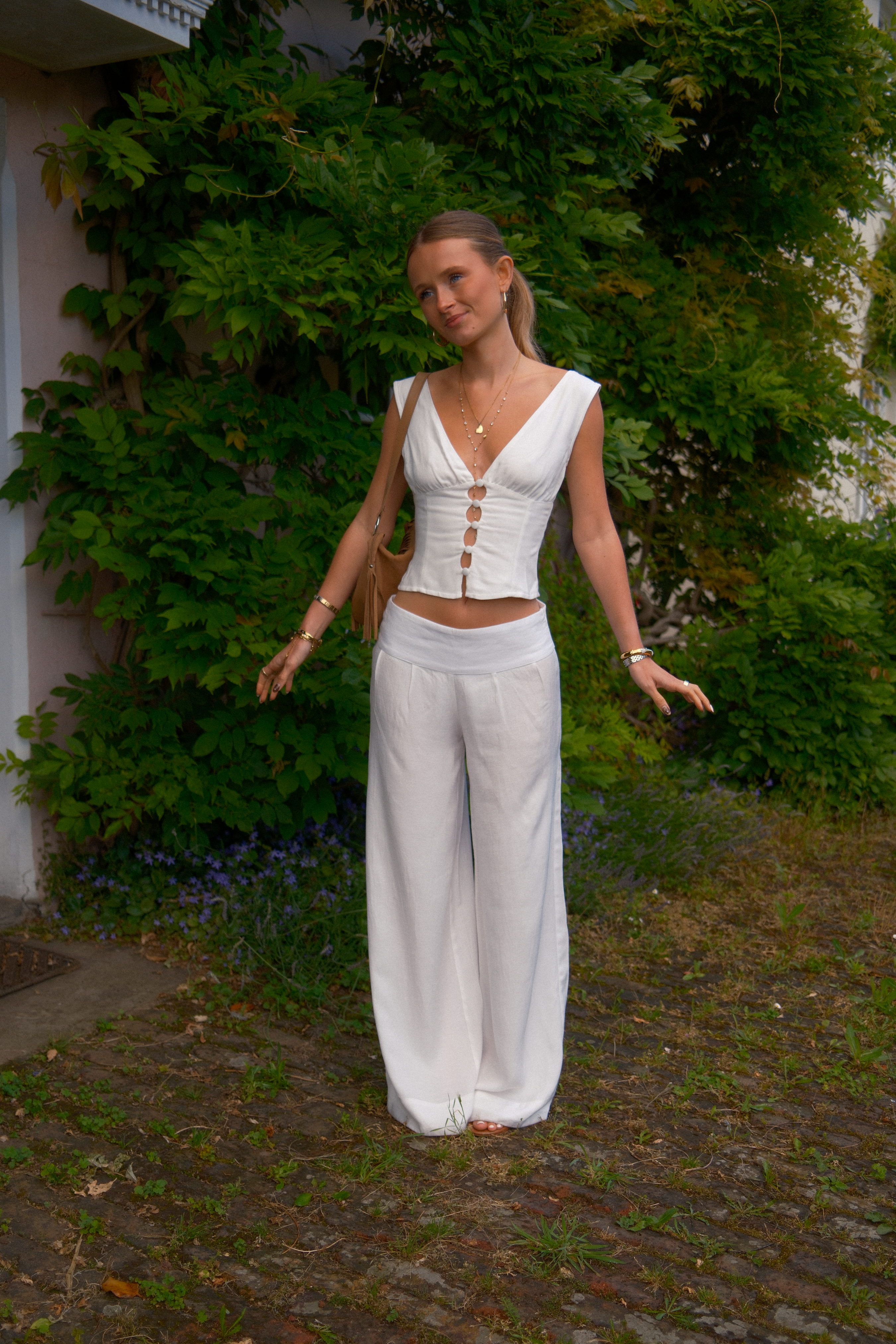 Malin Pleated Trousers | White