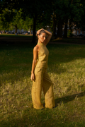 Gea Trousers | Lime Linen