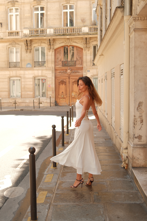 Margot Maxi Skirt | White