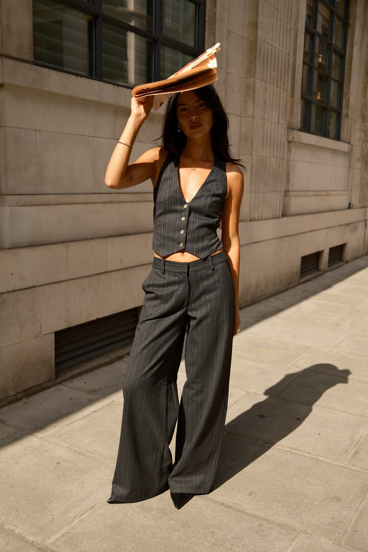 Grey Pinstripe Waistcoat