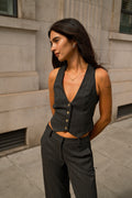 Grey Pinstripe Waistcoat