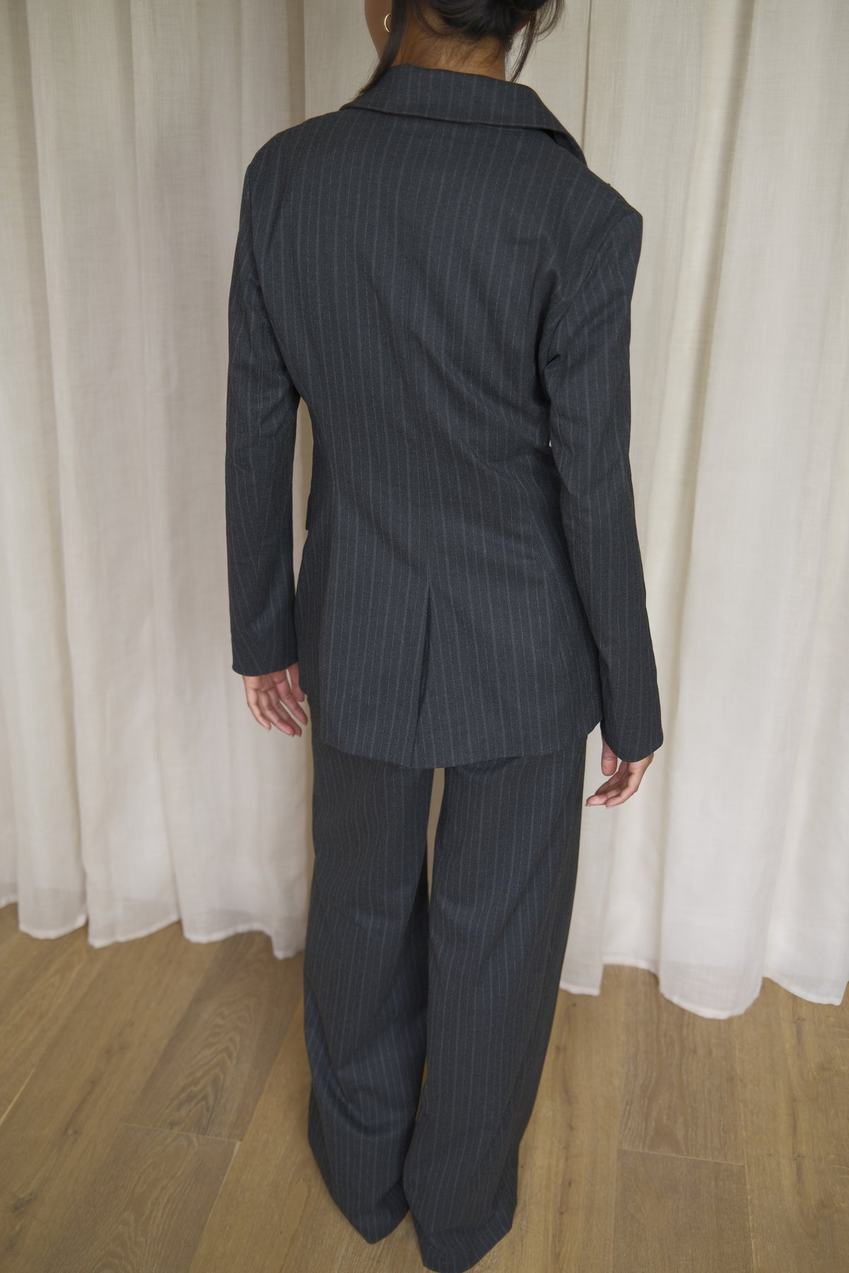 Grey Pinstripe Blazer