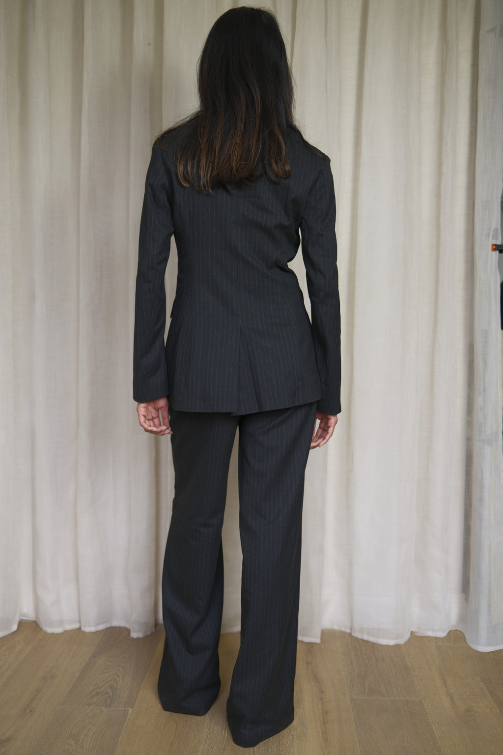 Black Pinstripe Blazer