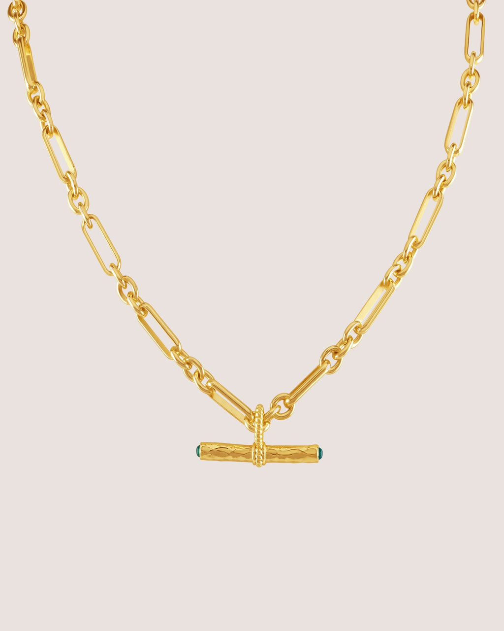 T-Bar Maxi Necklace | Green