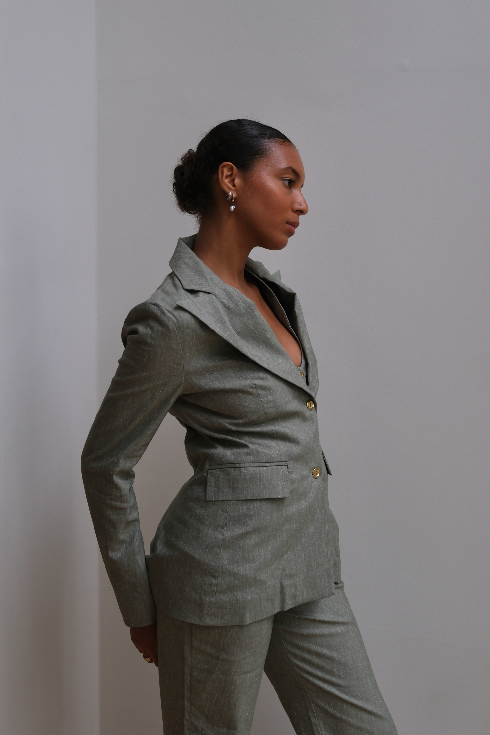 Sage Linen Suit