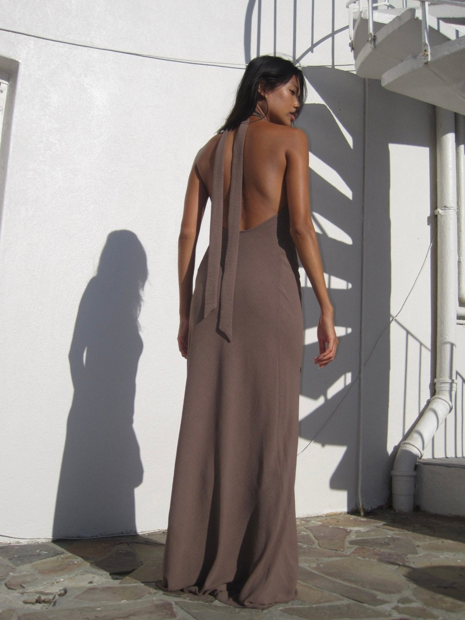 Athena Dress in Mocha - Alchemy London