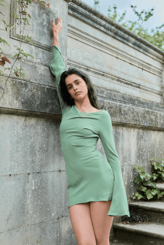 Gaia Dress in Pale Green - Alchemy London