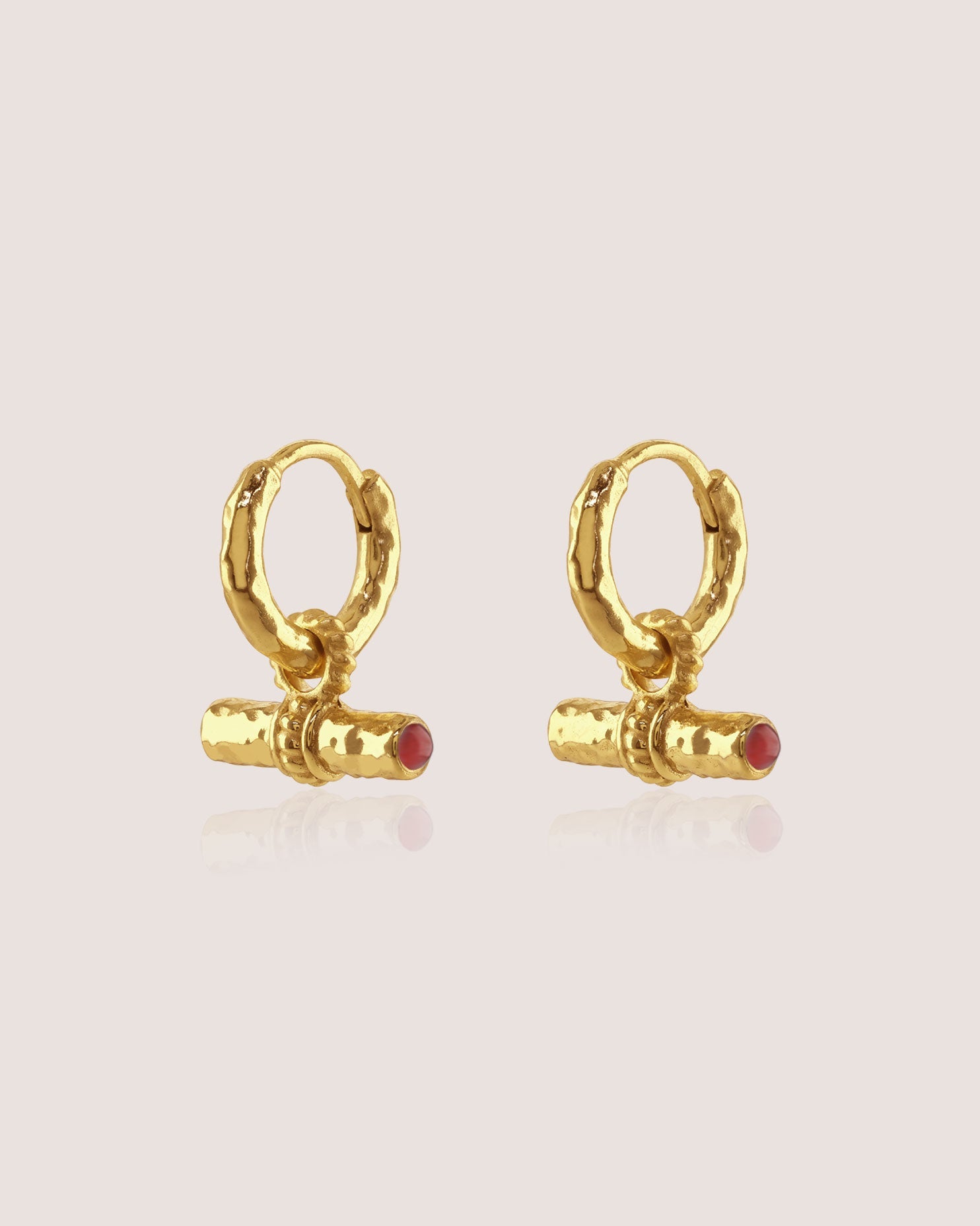 T-Bar Mini Hoops | Red