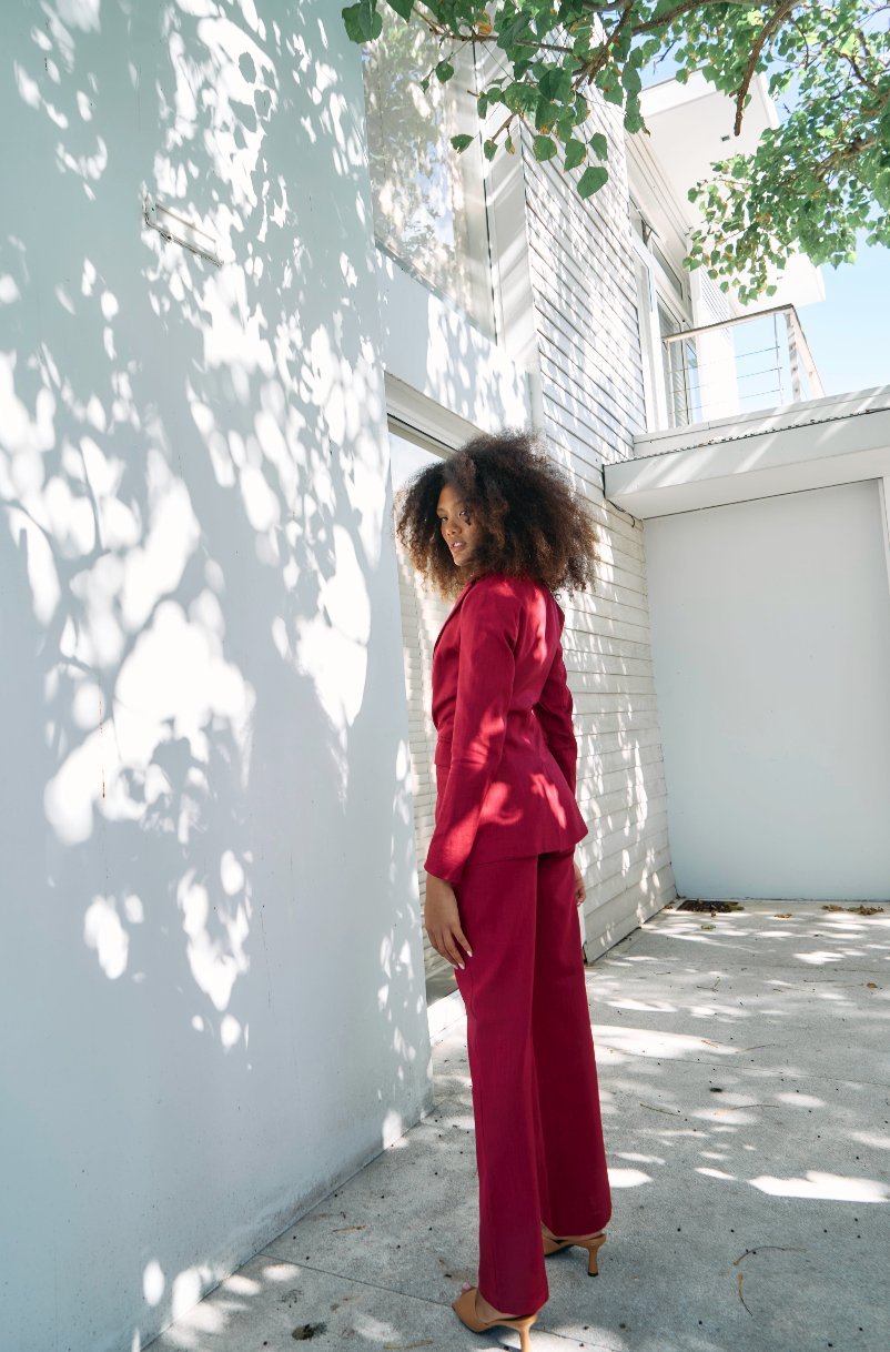 Rasberry Linen Suit 02 - Alchemy London