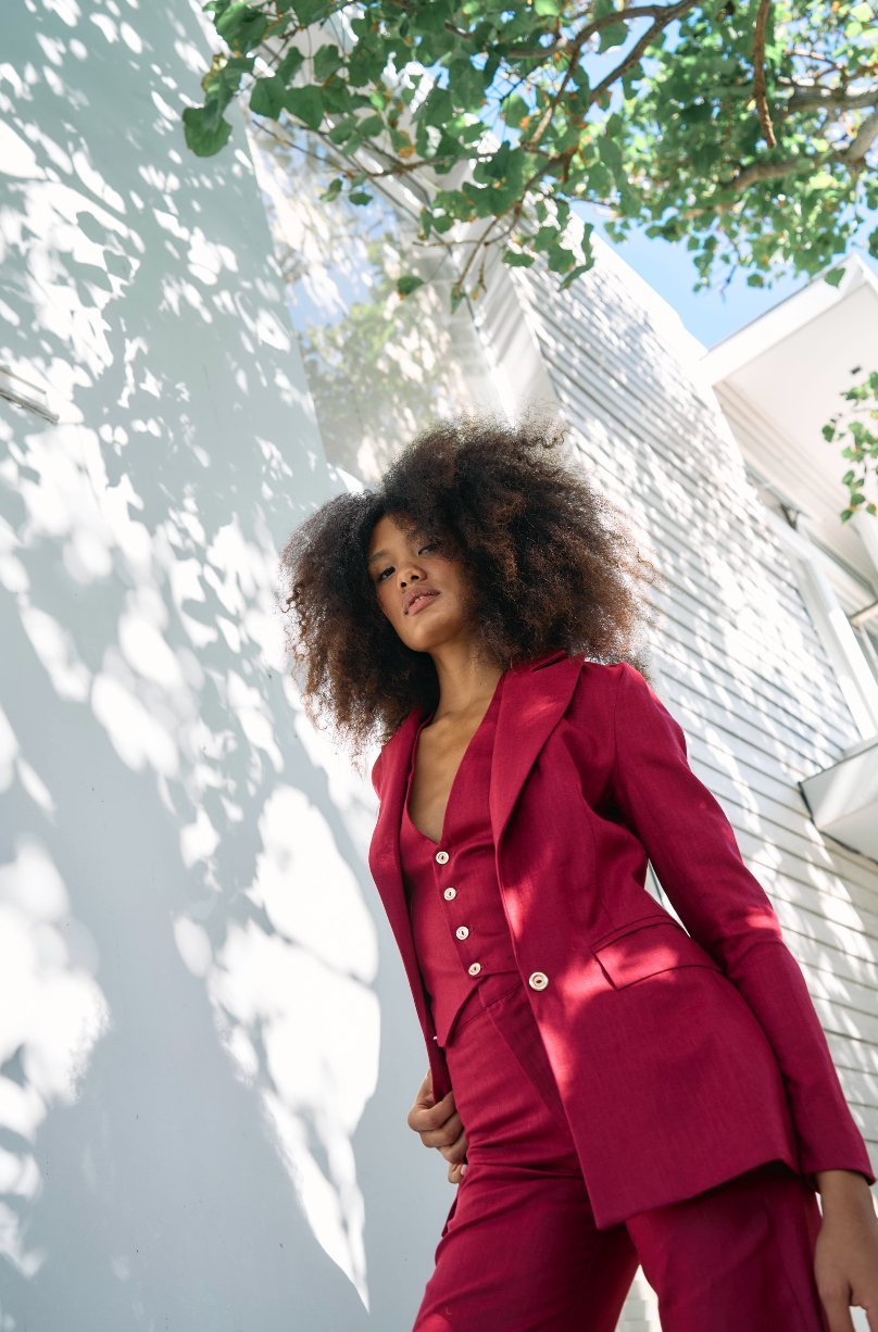 Rasberry Linen Suit 02 - Alchemy London