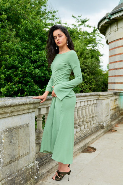 Sirena Dress in Pale Green - Alchemy London